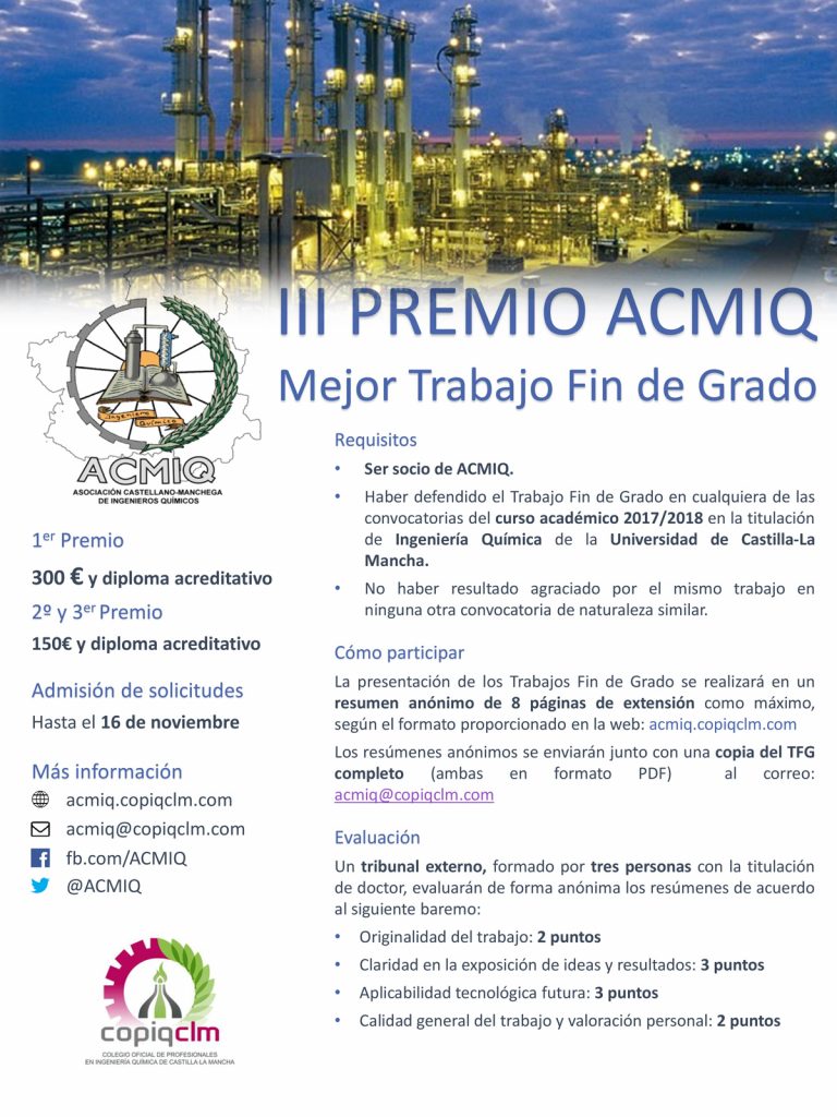 III Edición, mejor Trabajo Fin de Grado 2017-2018