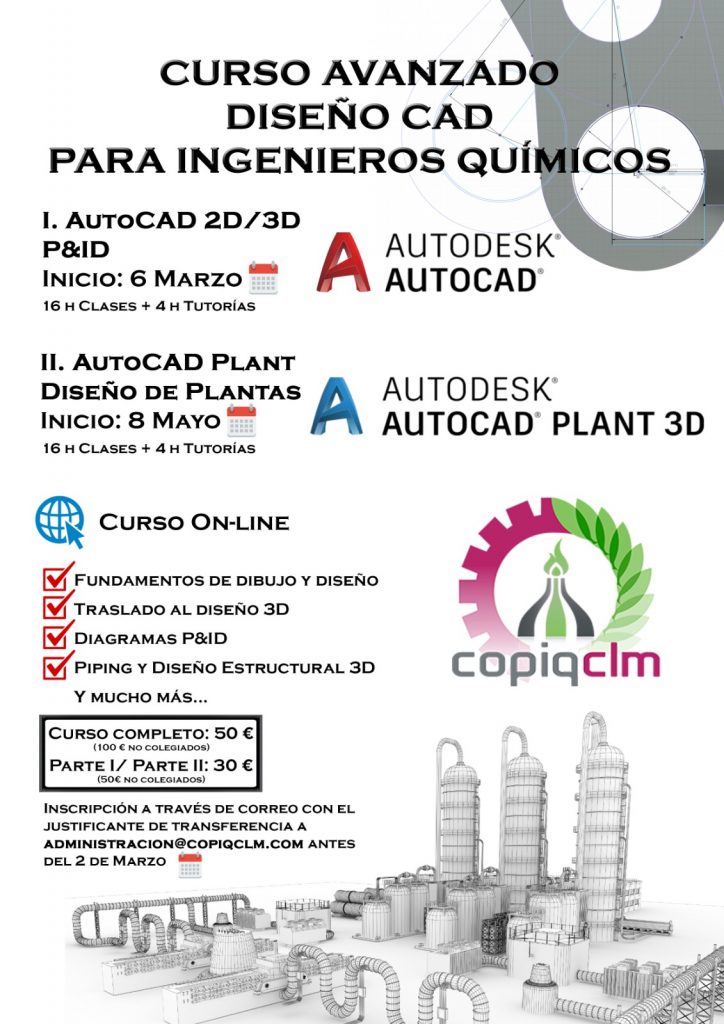 Nuevo curso avanzado de diseño CAD para ingenieros Químicos